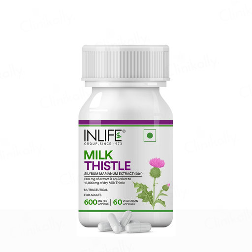 Inlife Milk Thistle Silybum Marianum Extract 600mg Vegetarian Capsule